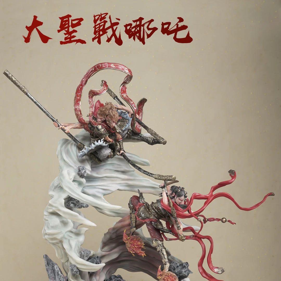 筋兜云 x 高彦哲  西游 齐天大圣孙悟空《大圣战哪吒》国风雕像现货