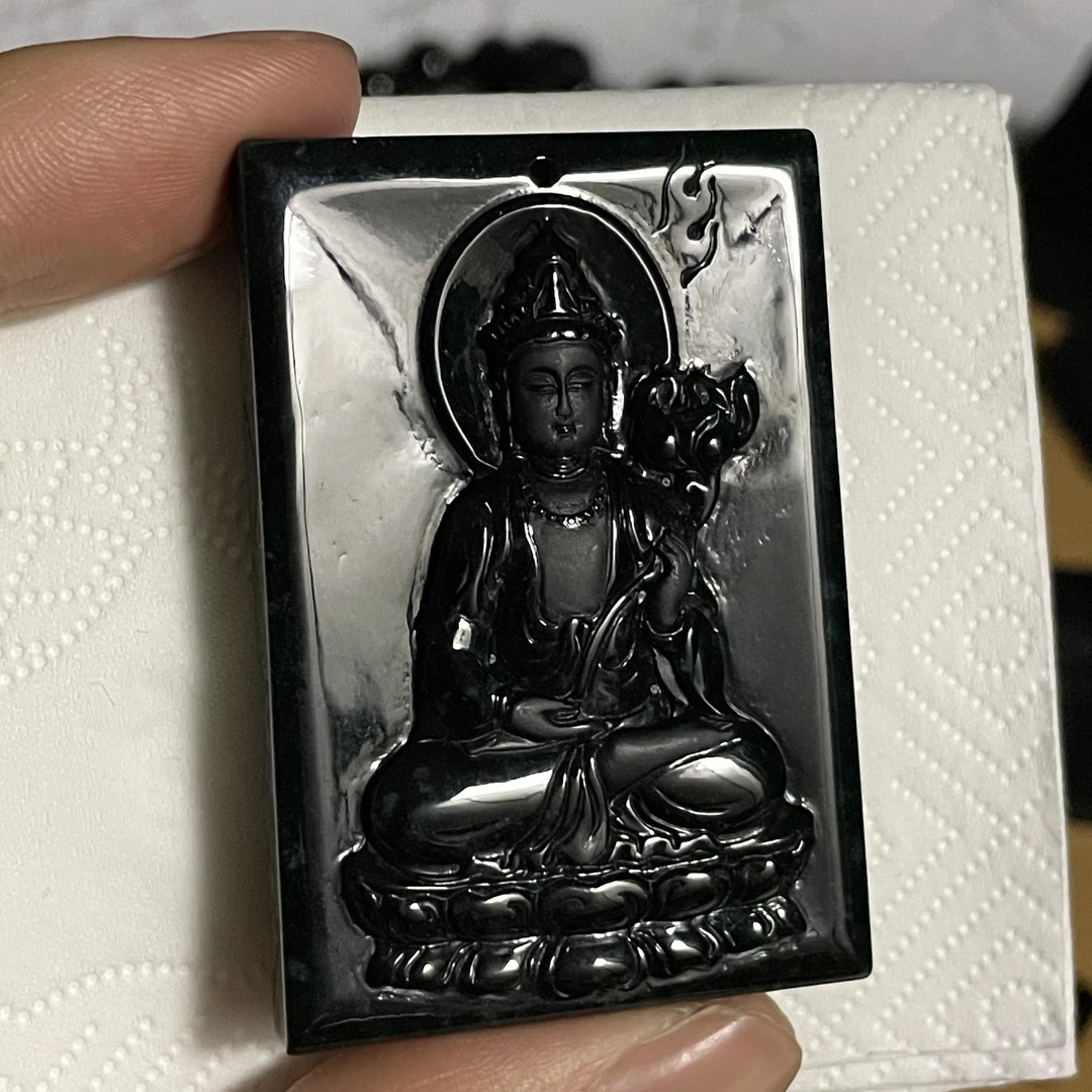 天然翡翠a货 观音牌h