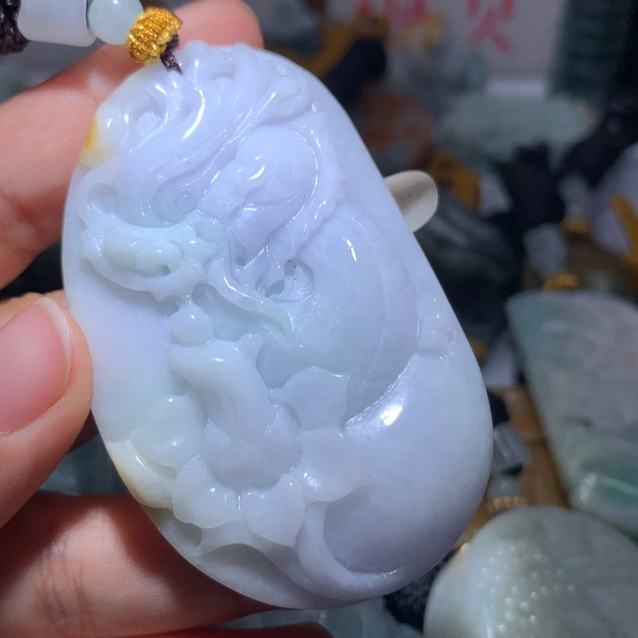 翡翠未镶嵌颈饰保真天然A货翡翠