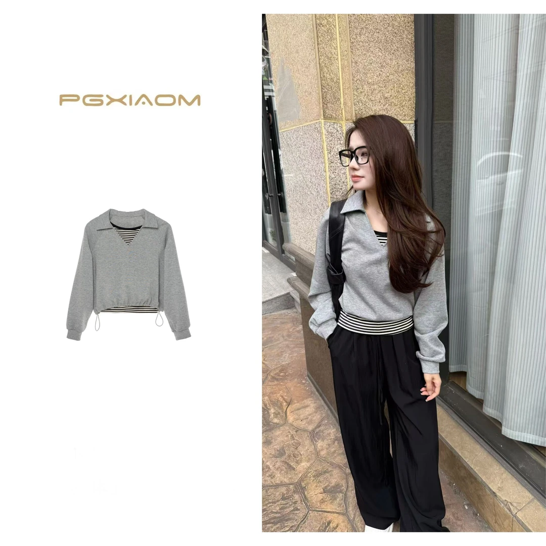【PGXIAOM】润秀定制灰色休闲两件套套装背心SY9703