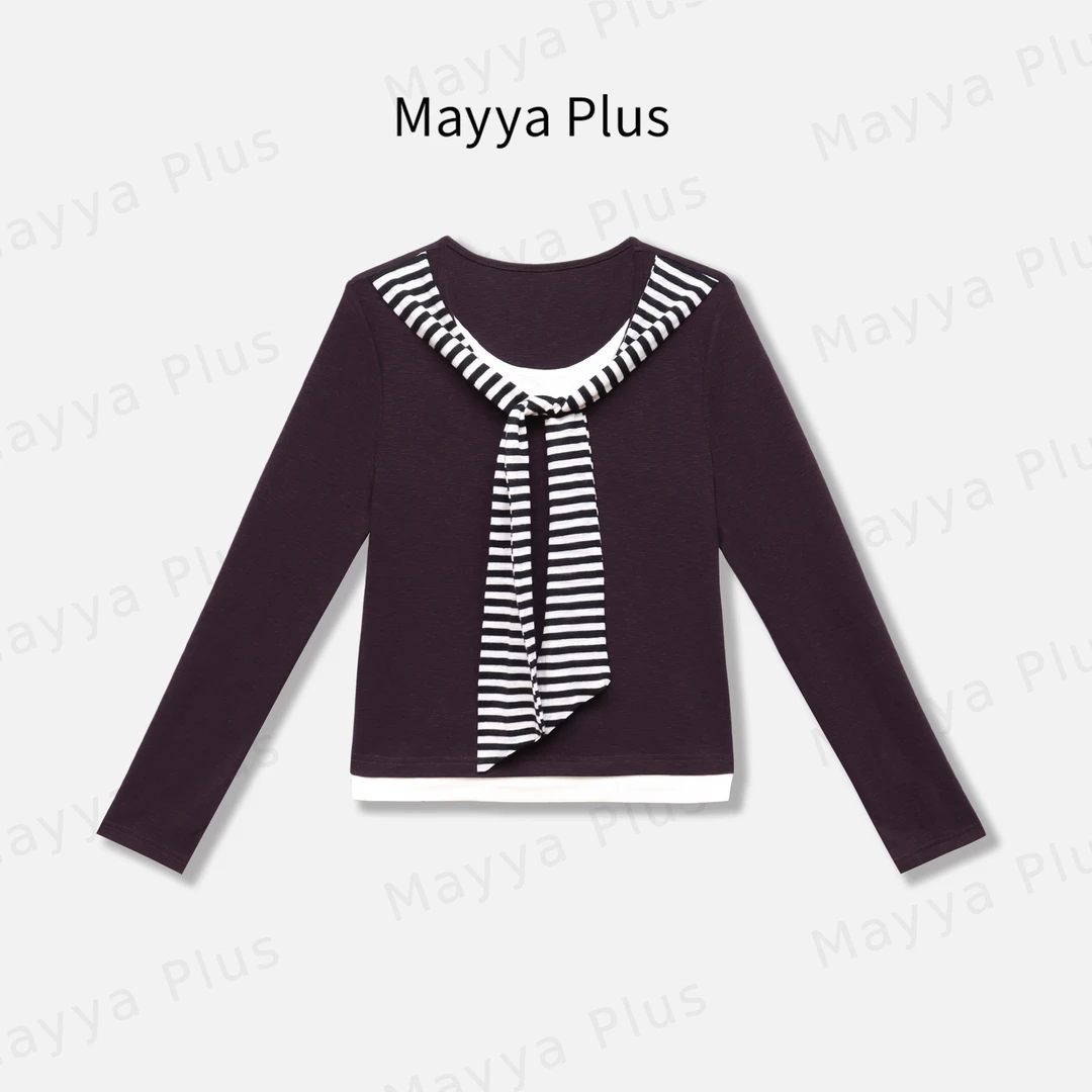 【秋日邂逅】Mayya Plus麦芽定制气质显瘦流光风针织上衣32536701