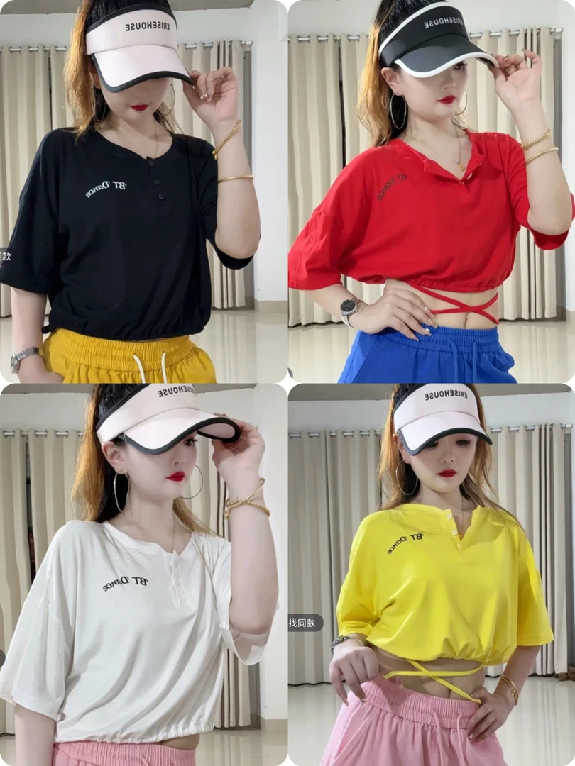 夏季新款螺纹棉V领T恤——2528（BT）