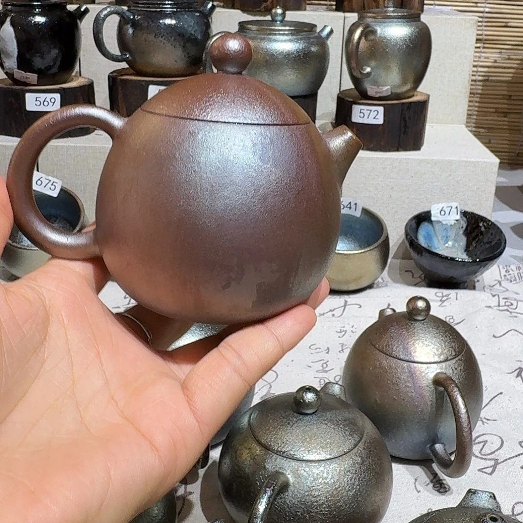 顺***道杯建水紫陶紫泥柴烧壶微暇