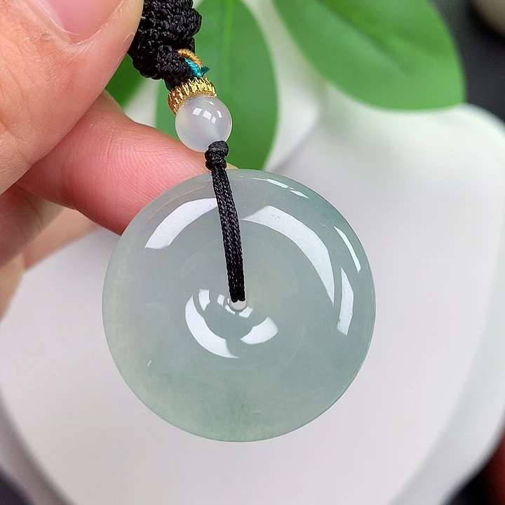 翡翠未镶嵌颈饰平安扣29.1x6.1mm