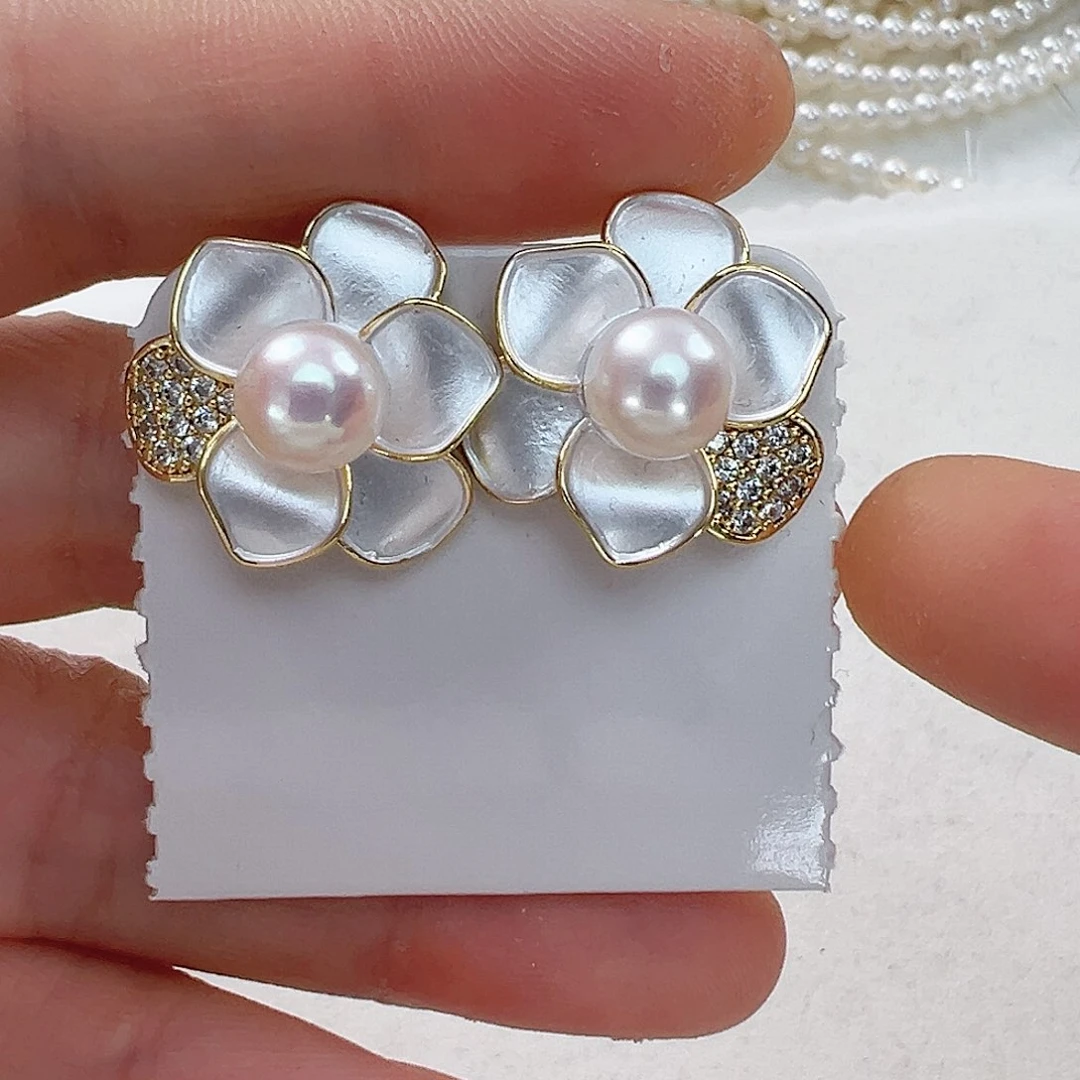 淡水珍珠耳饰未镶嵌