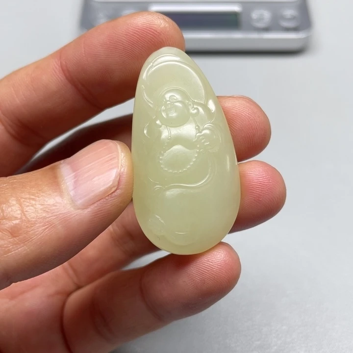 和田玉吊坠(不含链)未镶嵌回**岸