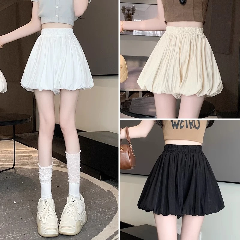 花苞裙半身裙2025春季新款女装A字裙短裙高腰蓬蓬裙半裙裙子伞裙