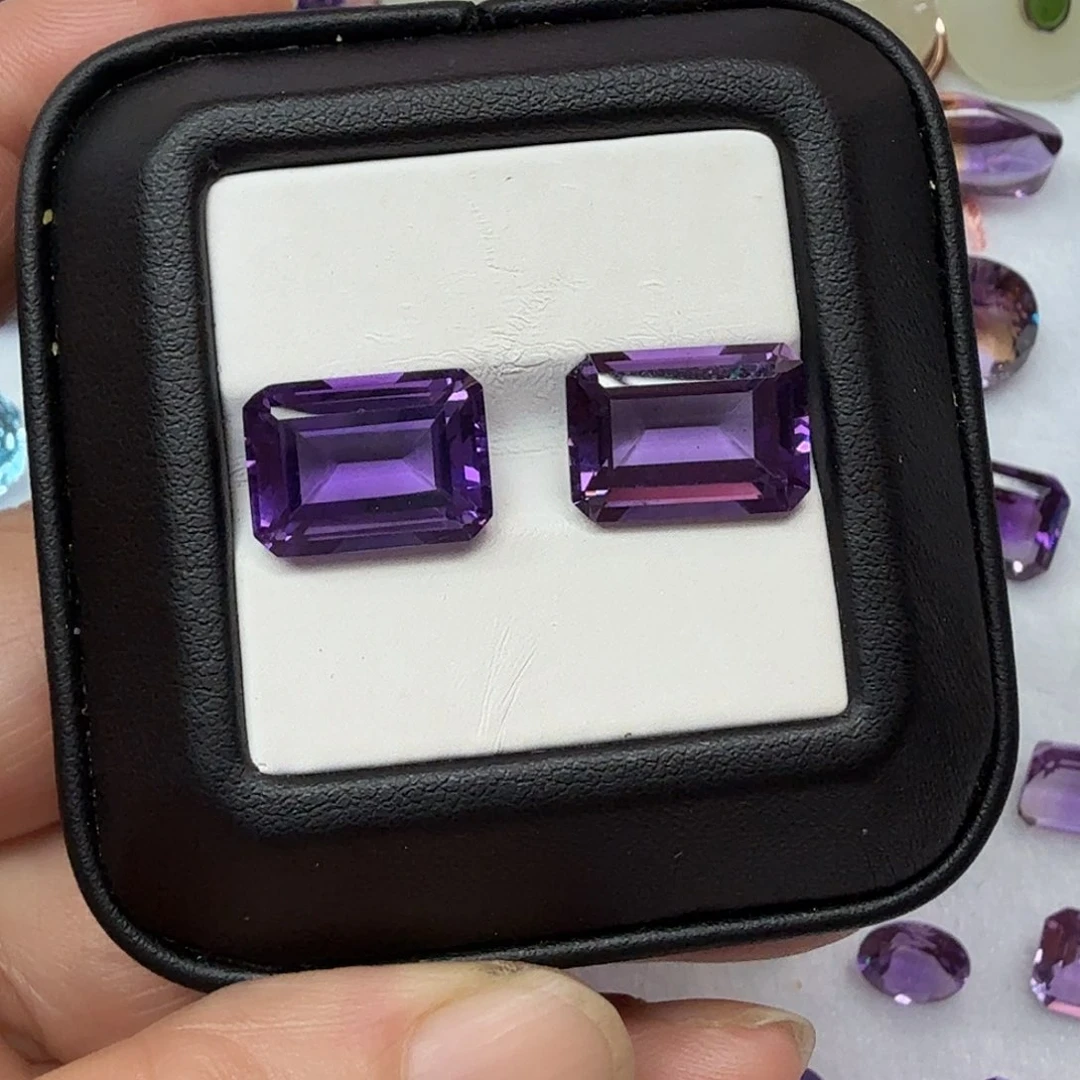 紫晶珠宝半成品未镶嵌福利款10×14毫米