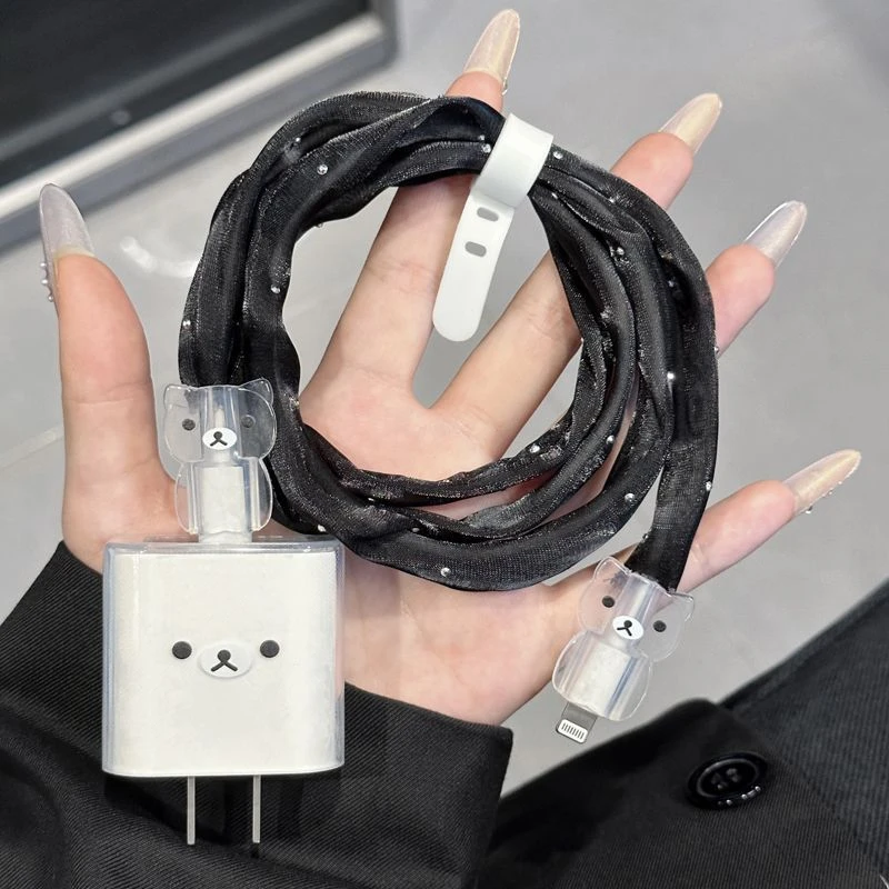 适用苹果16 15promax充电器线保护套iPhone14 13缠绕绳ipad防折断