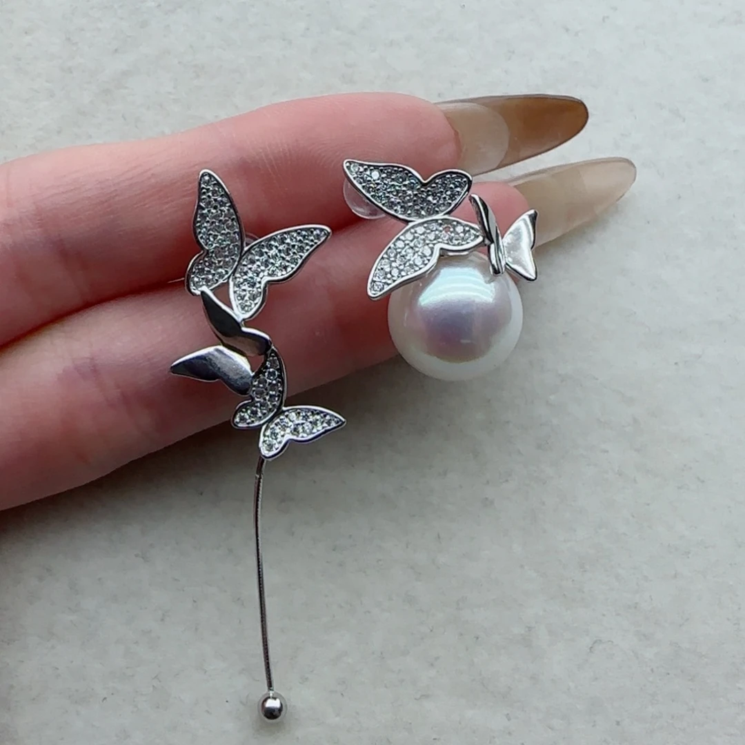 淡水珍珠耳饰106银S925镶嵌