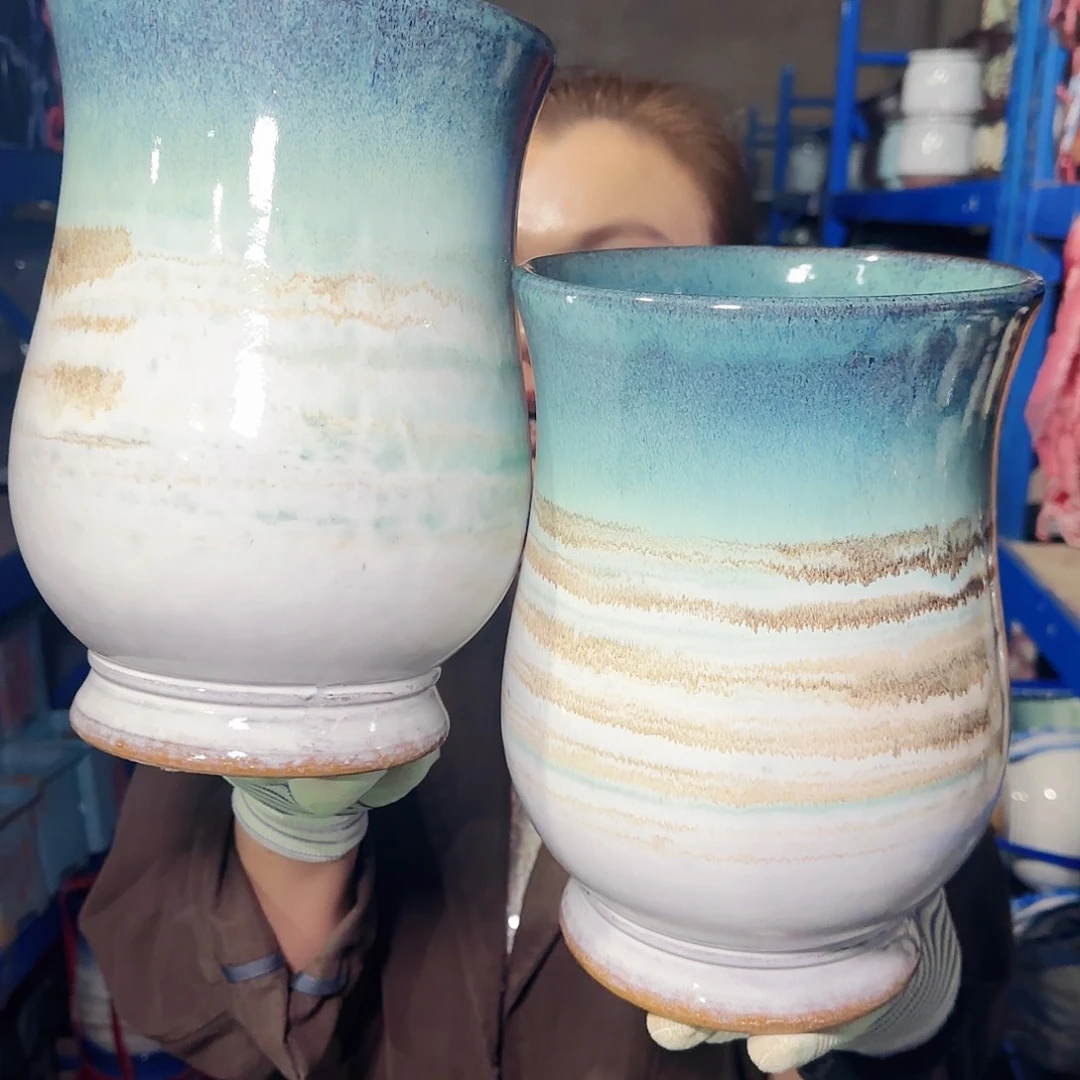 紫砂花盆高25口17