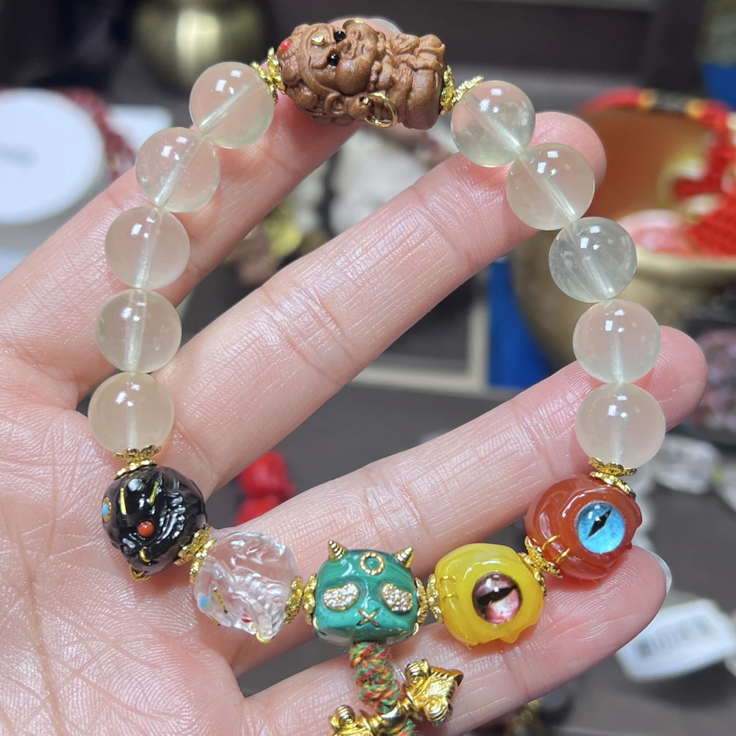 非金属珐琅手链 五行纳米补库手串519