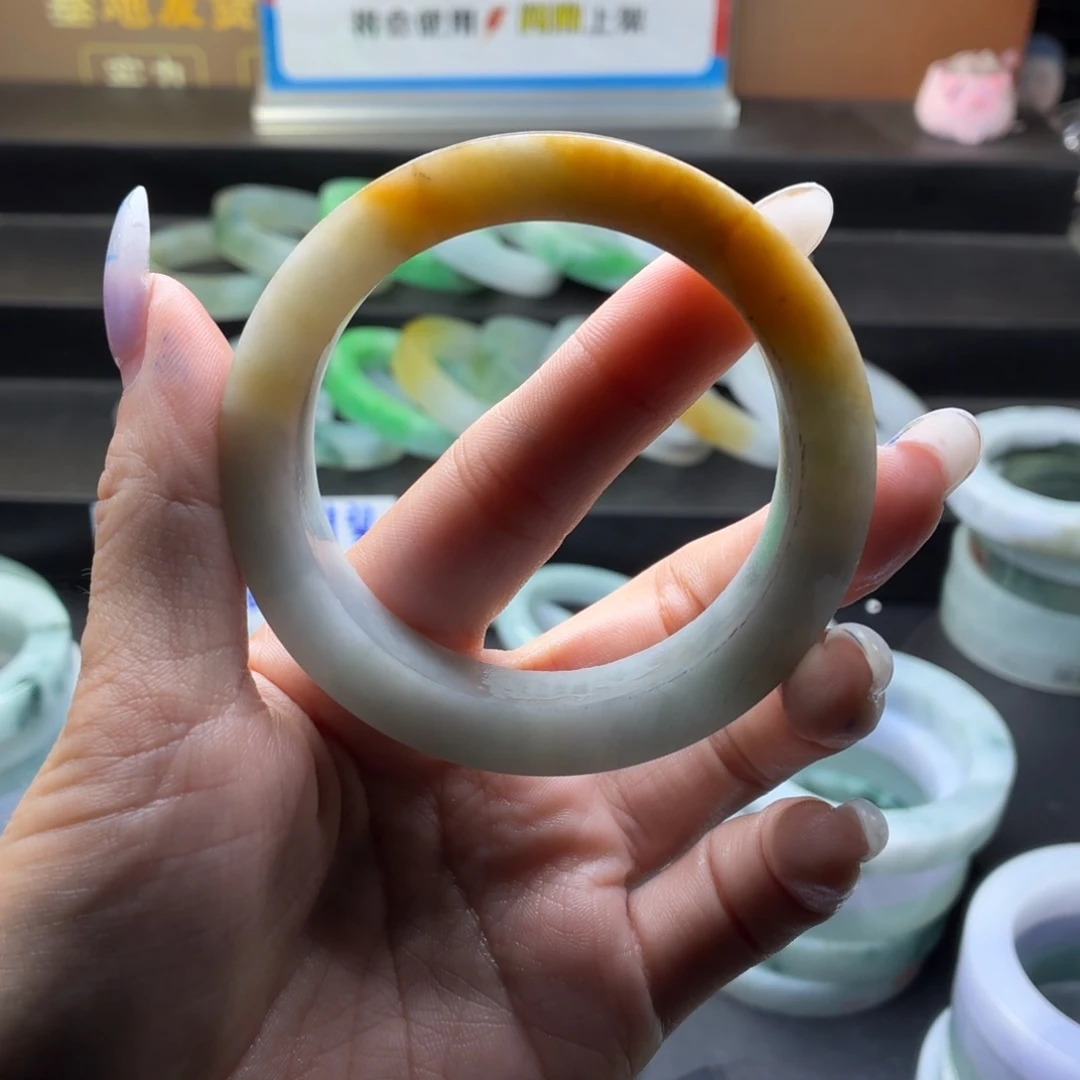 木***雨定制翡翠未镶嵌翡翠手镯