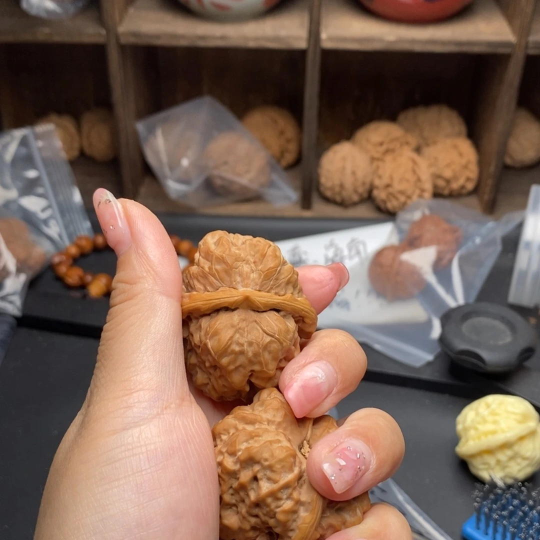 文玩核桃把件路***头打底，退货不退