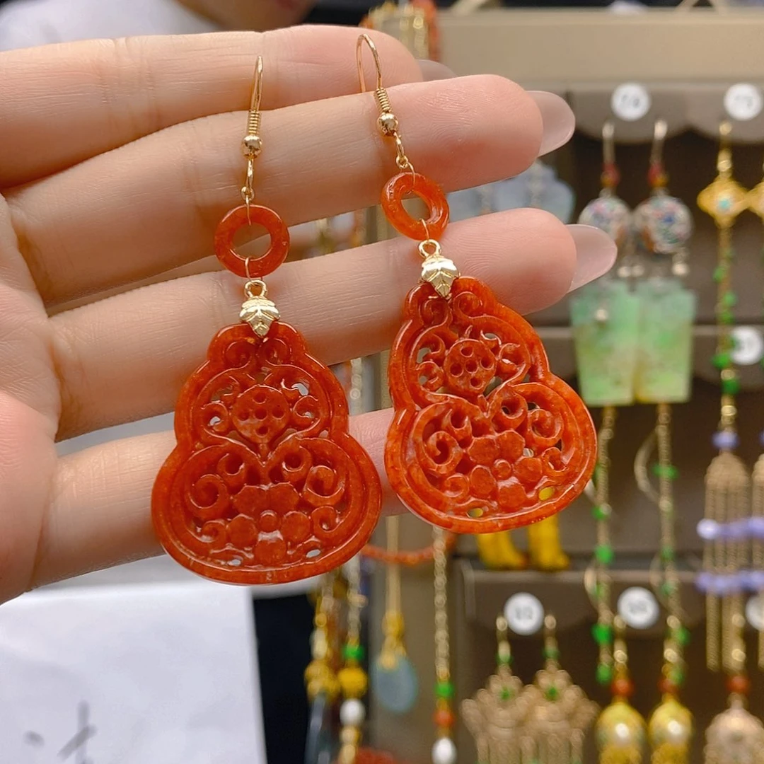 翡翠合金耳饰翡翠