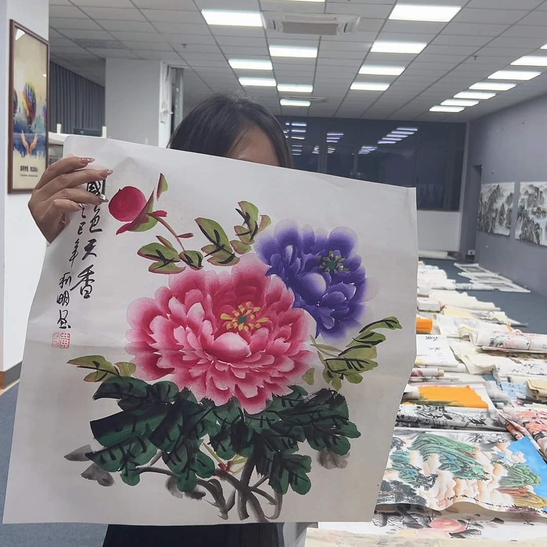 国画国画国画作品纯手工绘制