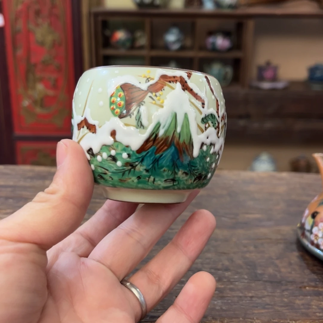 柴烧手工手绘陶瓷