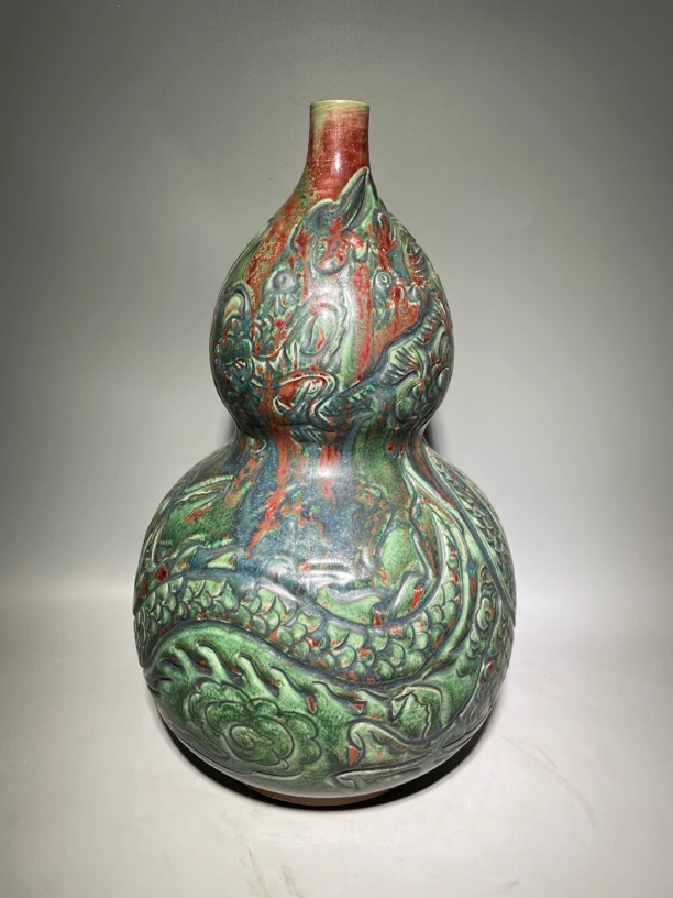 王晓锋钧瓷艺术馆陶瓷工艺品龙纹窑变釉