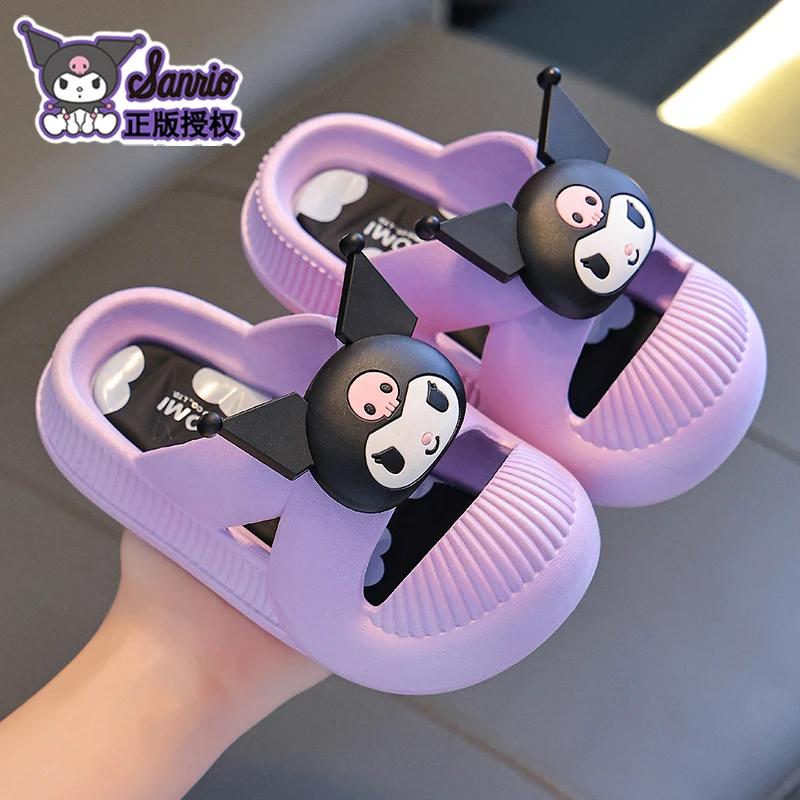 库洛米夏季儿童凉拖鞋女童防滑包头防撞三丽鸥室内洗澡小孩沙滩拖