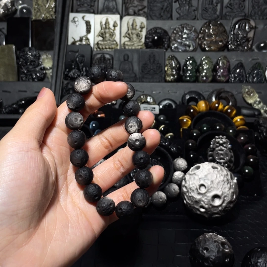 软***包黑曜岩未镶嵌手链