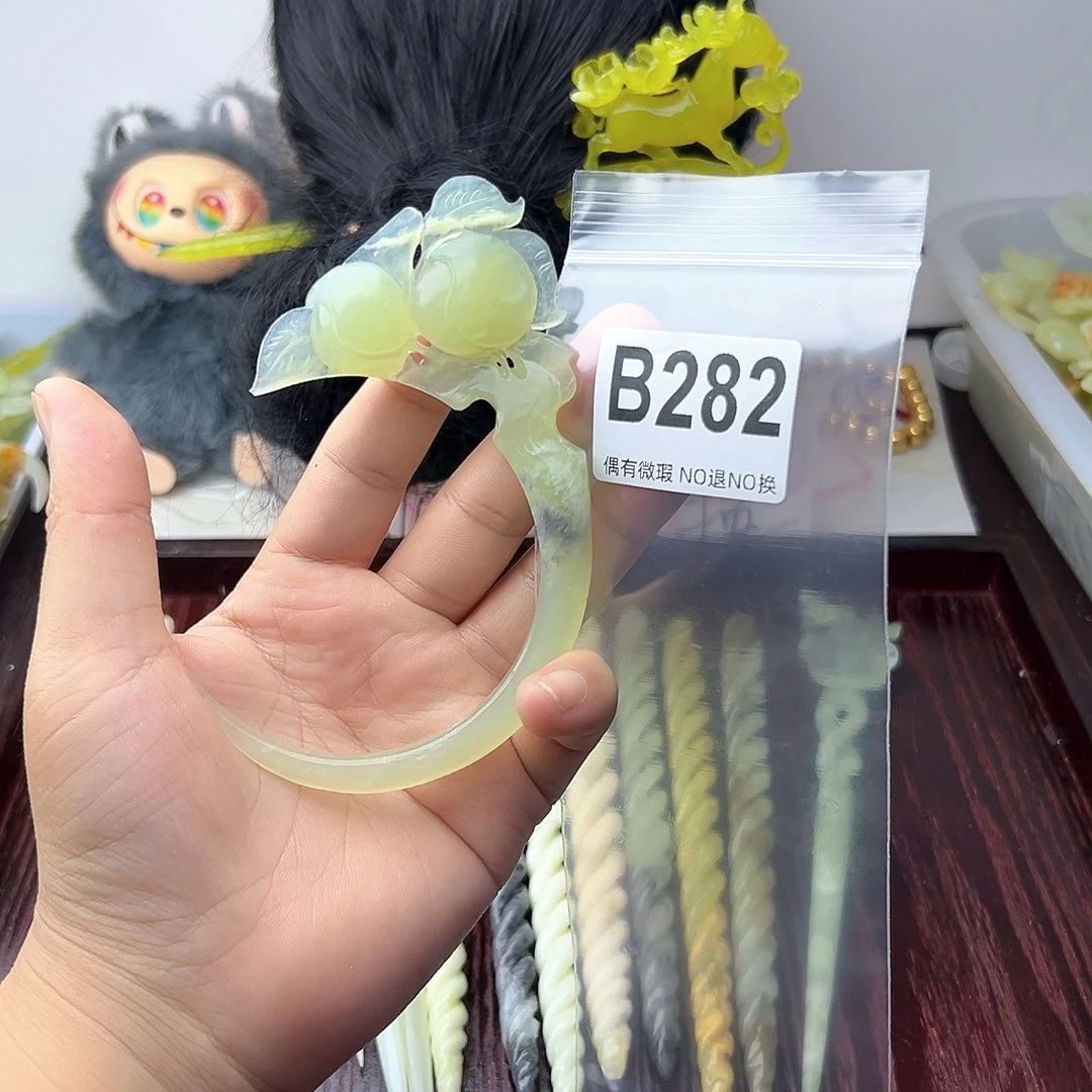 合金蛇纹石玉发饰?****?