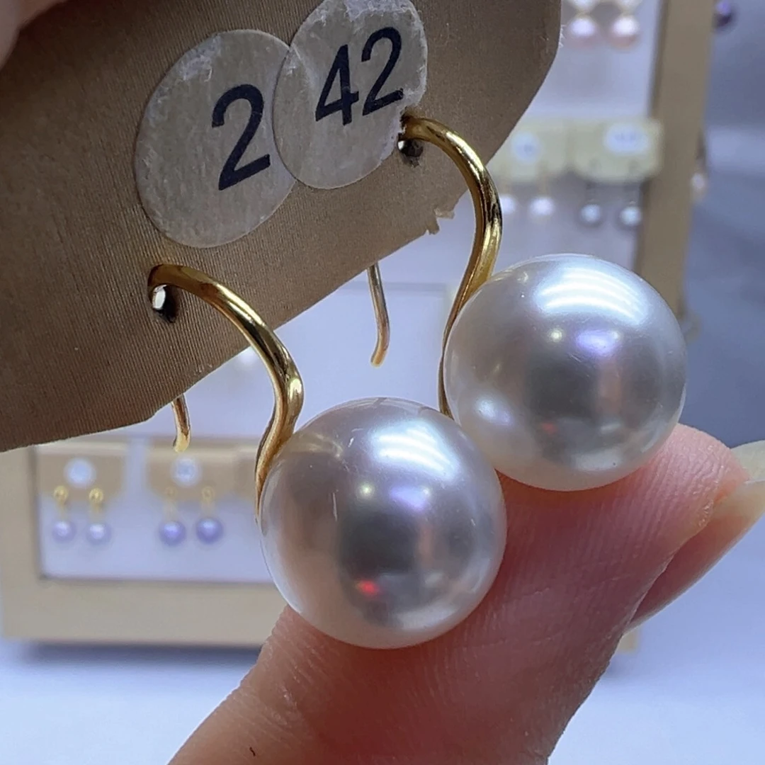 银S925镶嵌淡水珍珠耳饰