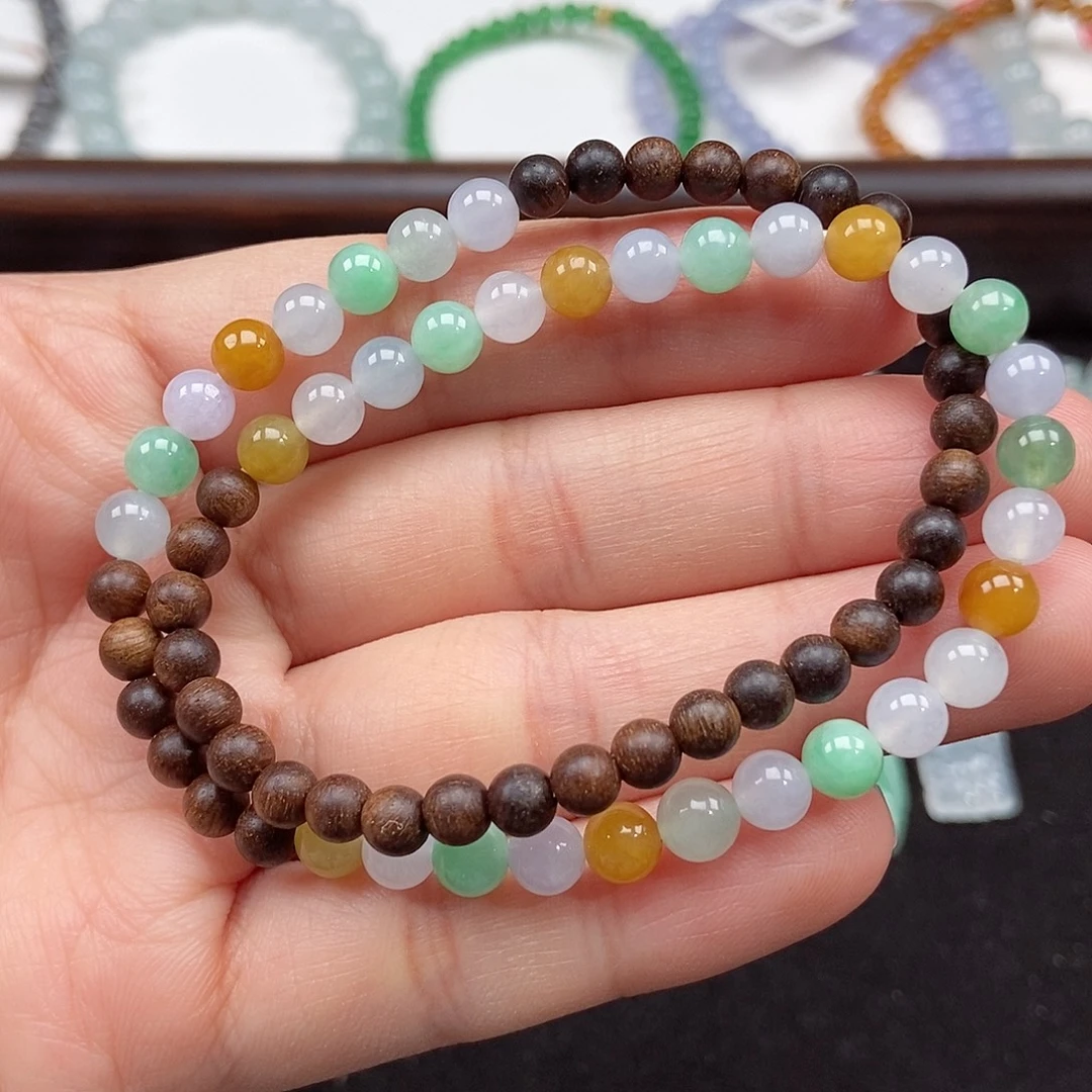 翡翠未镶嵌手串卡5.5