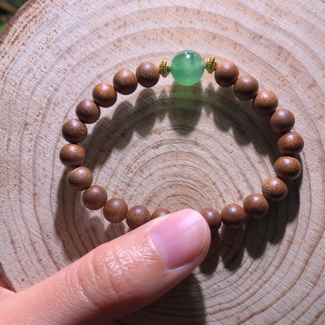 翡翠散珠菠菜绿卡9.77