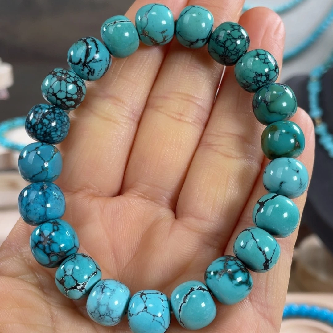 绿松石未镶嵌套链高瓷高色11mm