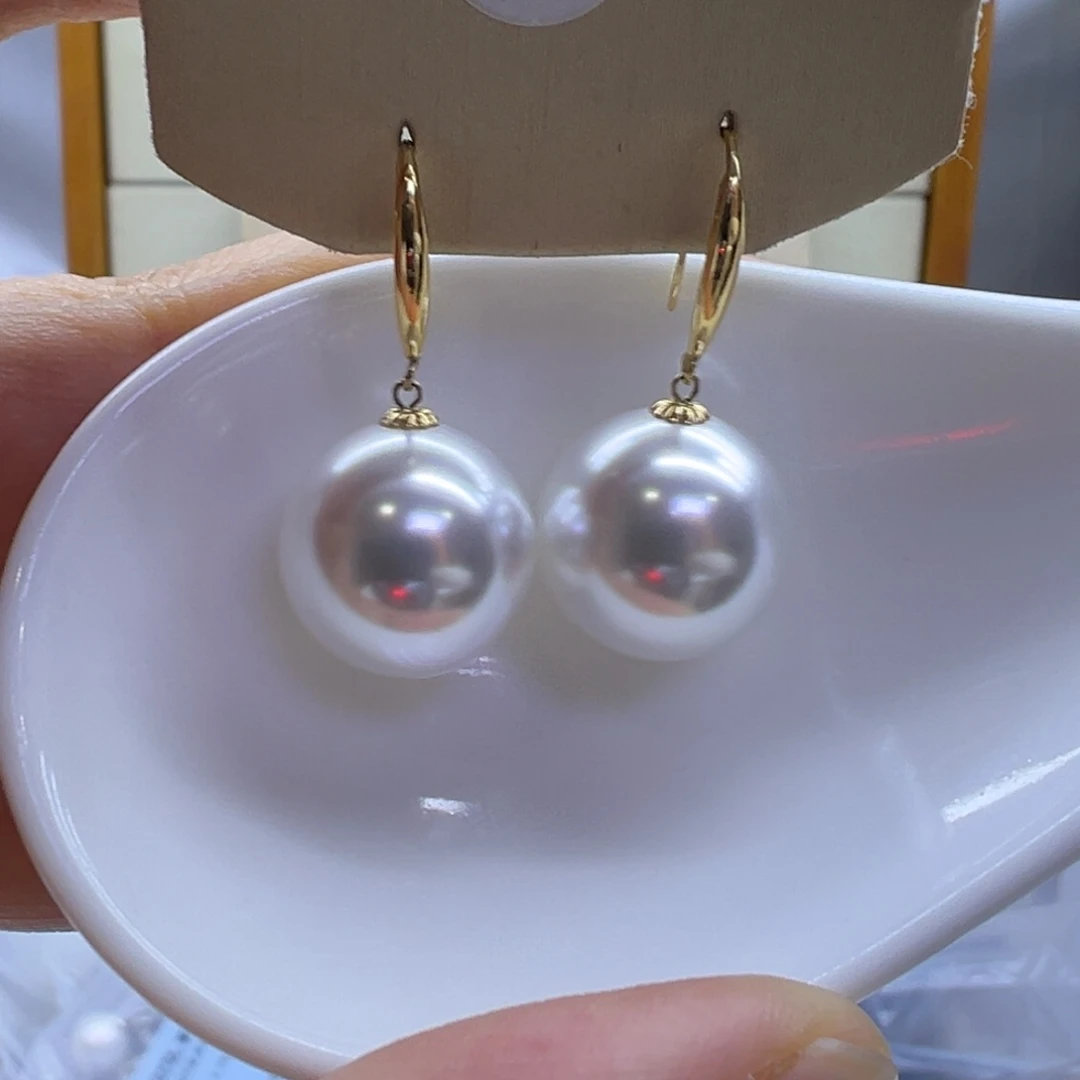 耳饰淡水珍珠18K金镶嵌