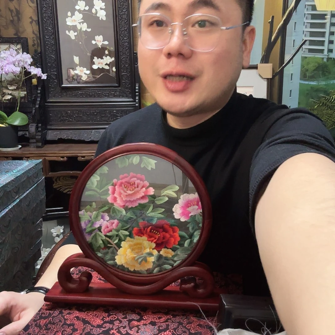 织绣纯手工苏绣国色天香