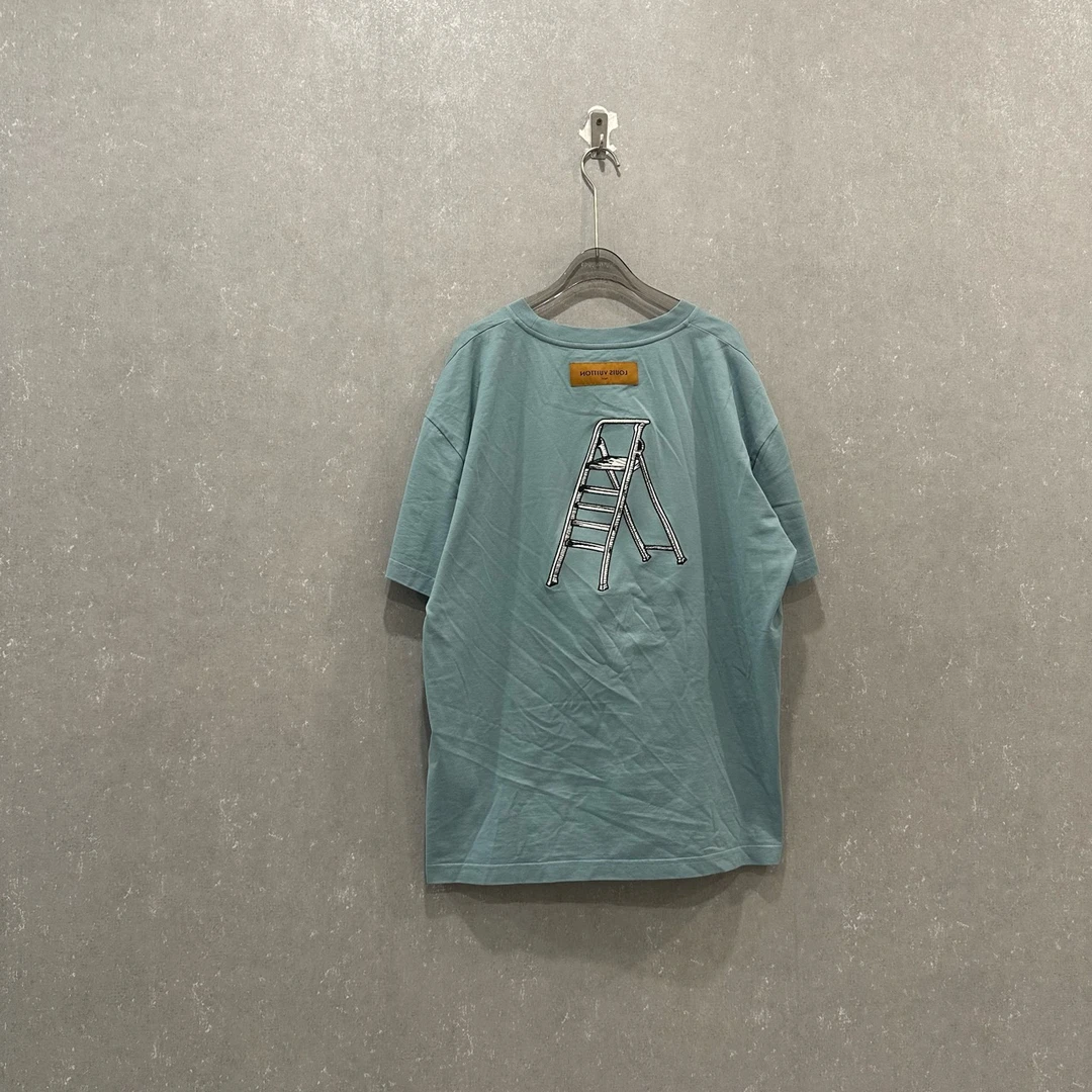 99新 LouisVuitton/路易威登 纯色工具图案刺绣短袖XL码/003291