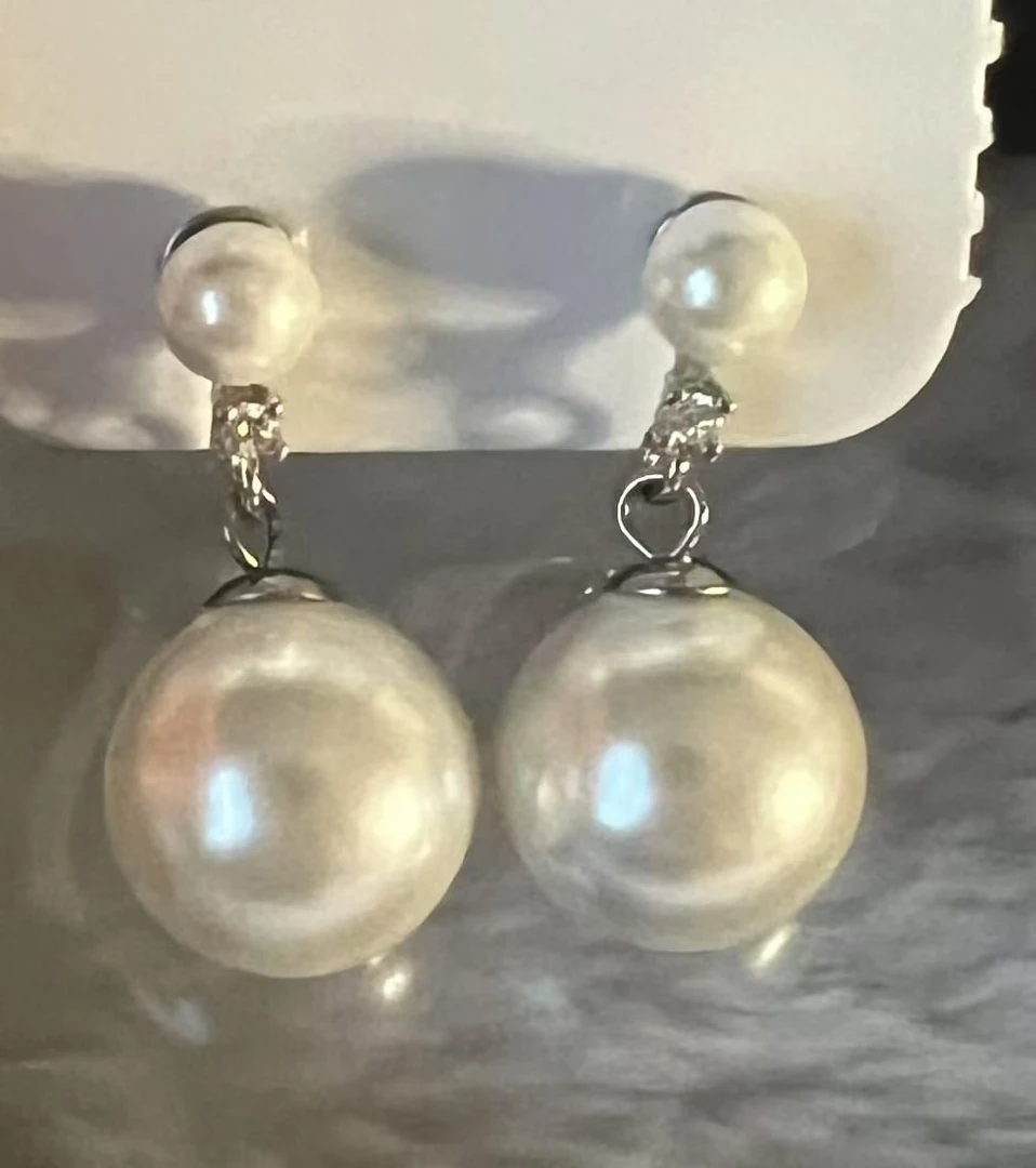 非金属耳饰 A气质白色时尚百搭复古法式小众简约西太后耳环