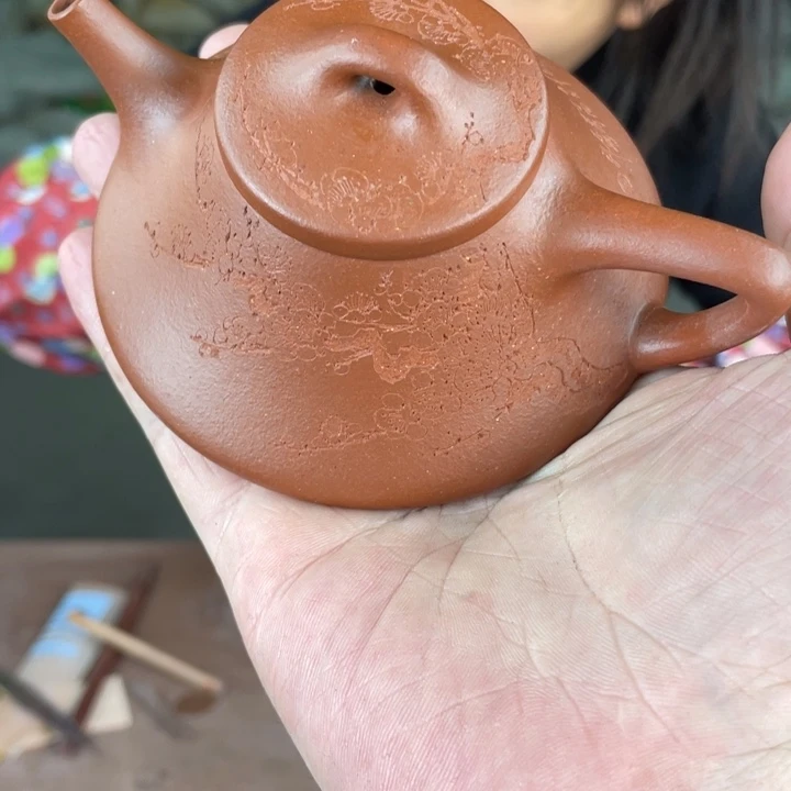 茶壶紫砂竹瓢红降坡