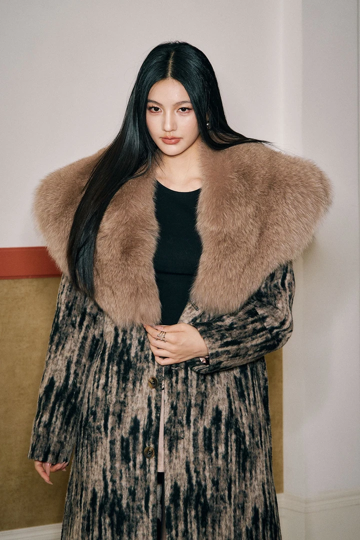 FLAME QUEEN/火焰皇后高货皮草秀场同款水貂毛狐狸毛貉子毛皮草