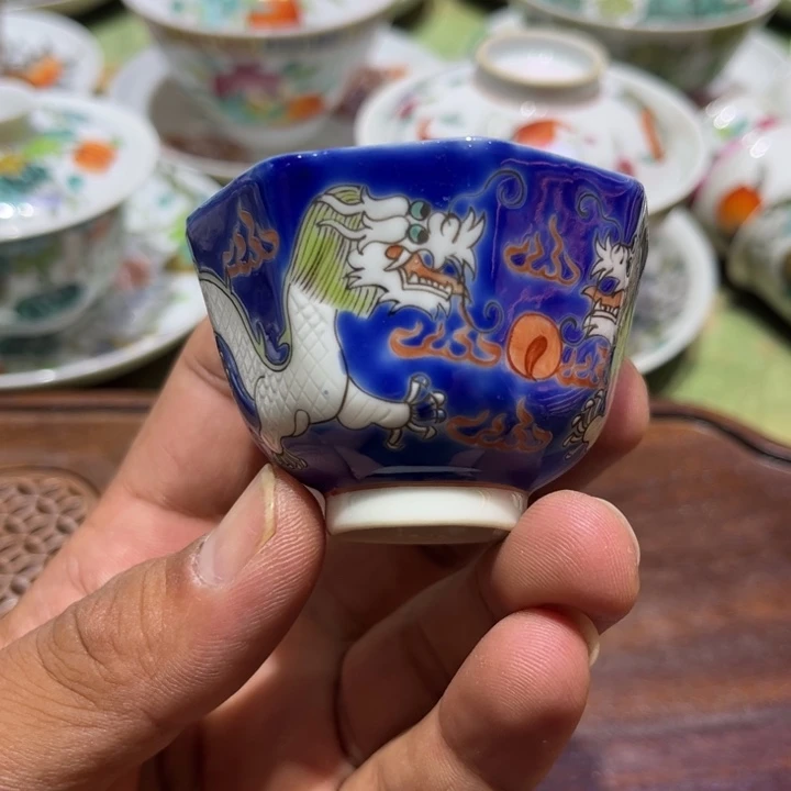 纯手绘精品盖碗杯