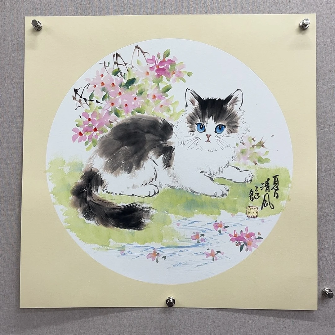 国画艺术家真人手绘