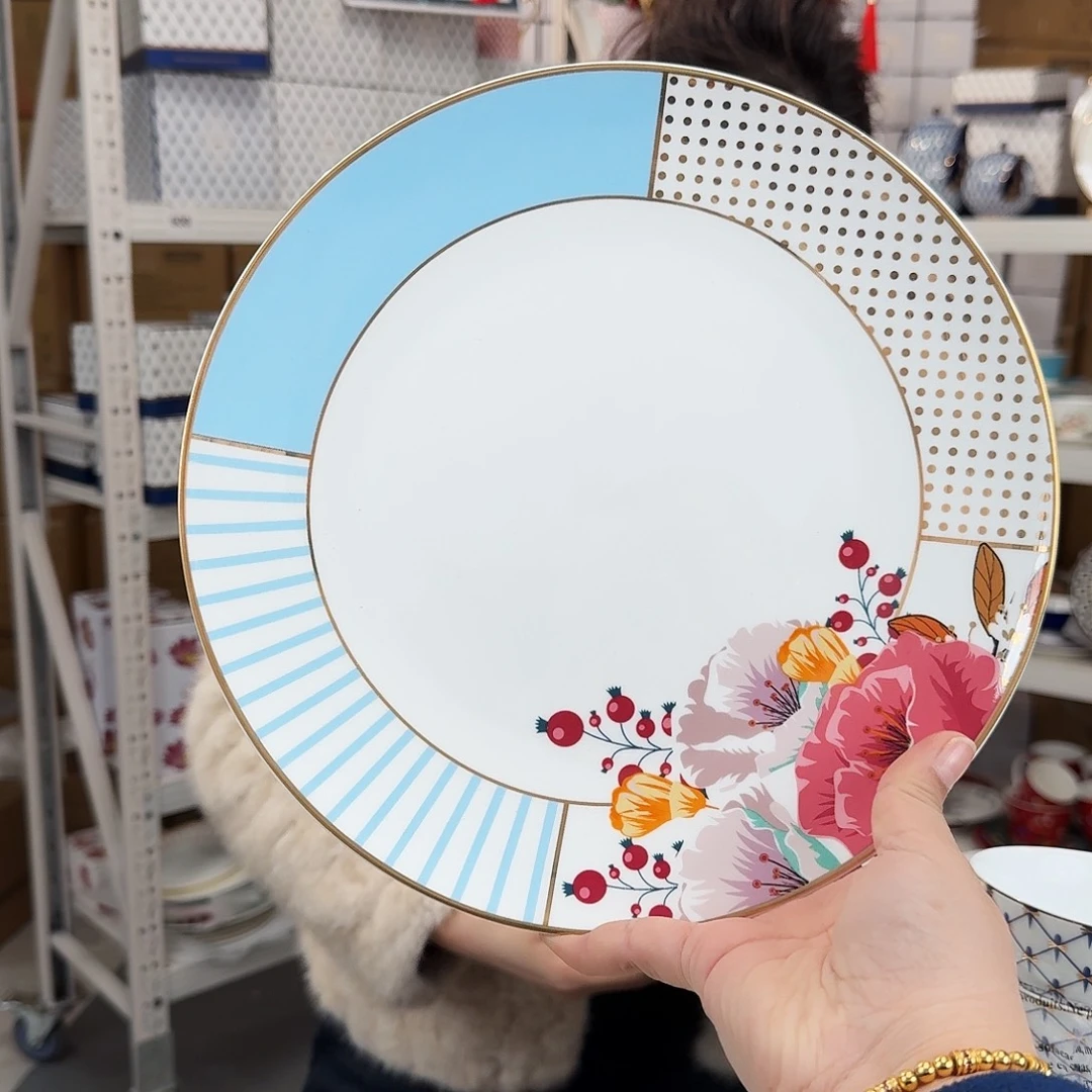 骨瓷高骨10.5英寸平盘27cm一个外贸骨瓷