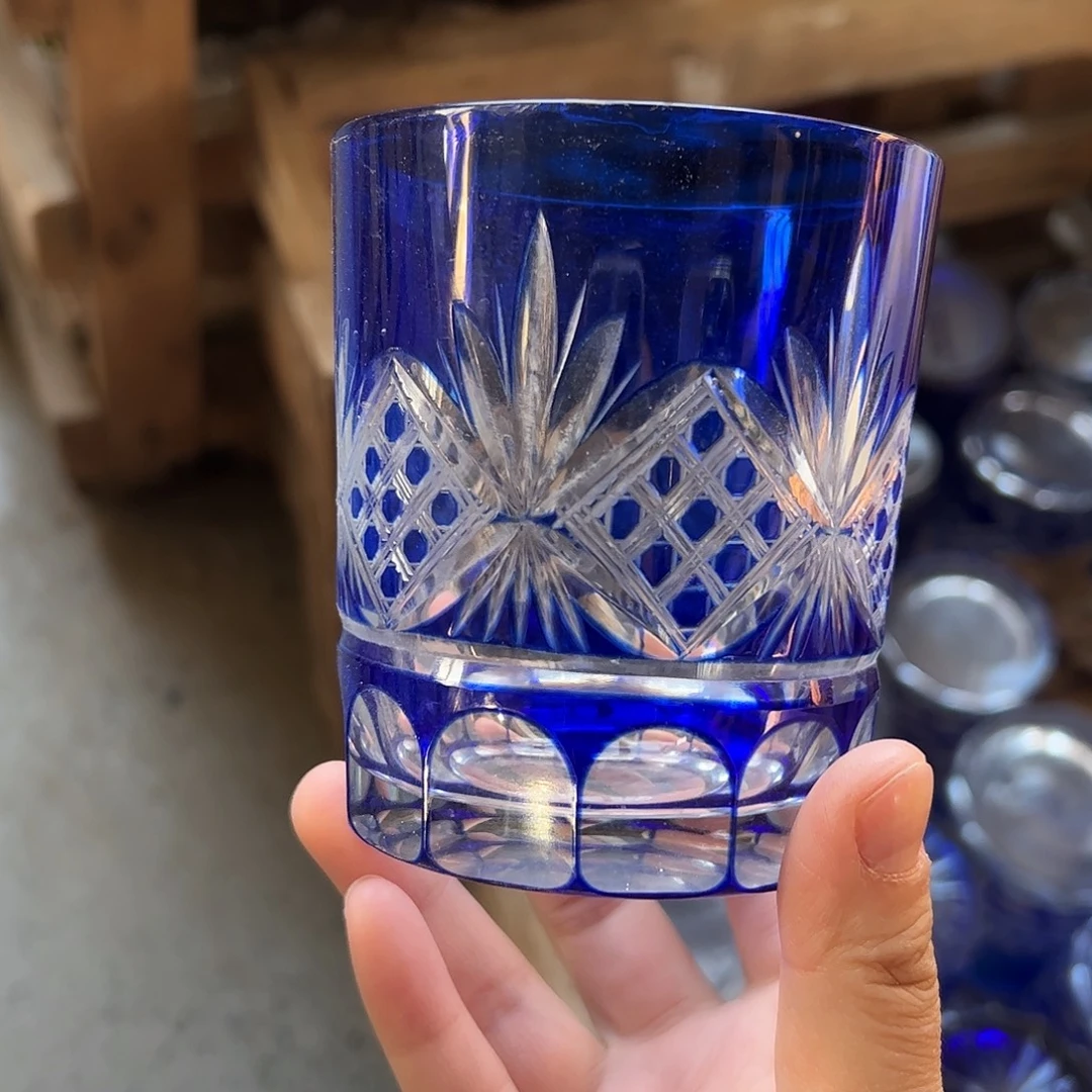 平底款水晶玻璃微瑕一个