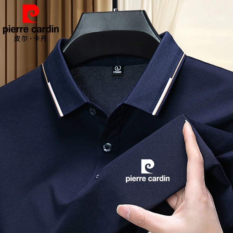 皮尔卡丹高档男士休闲T恤2025夏季常规款运动轻奢商务翻领POLO衫