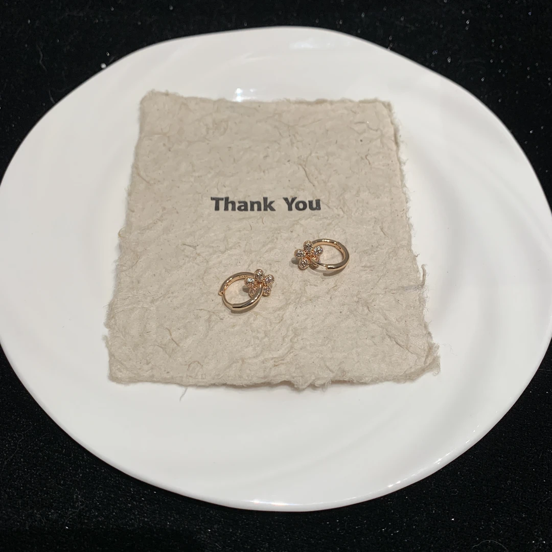 铜合金耳饰 Al6313耳饰简约气质百搭轻奢小众耳环耳扣