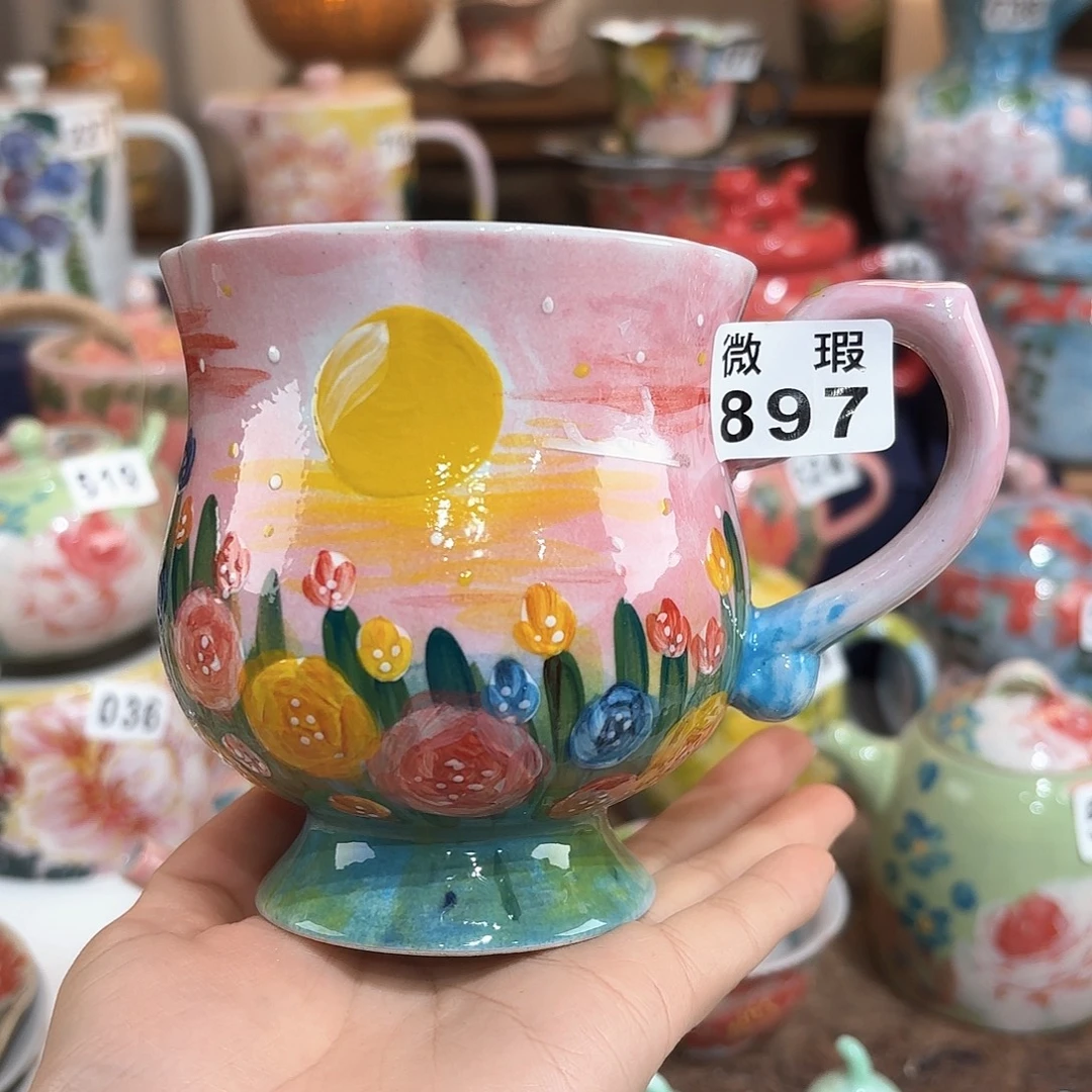 景德镇手绘高温釉下彩陶瓷茶具