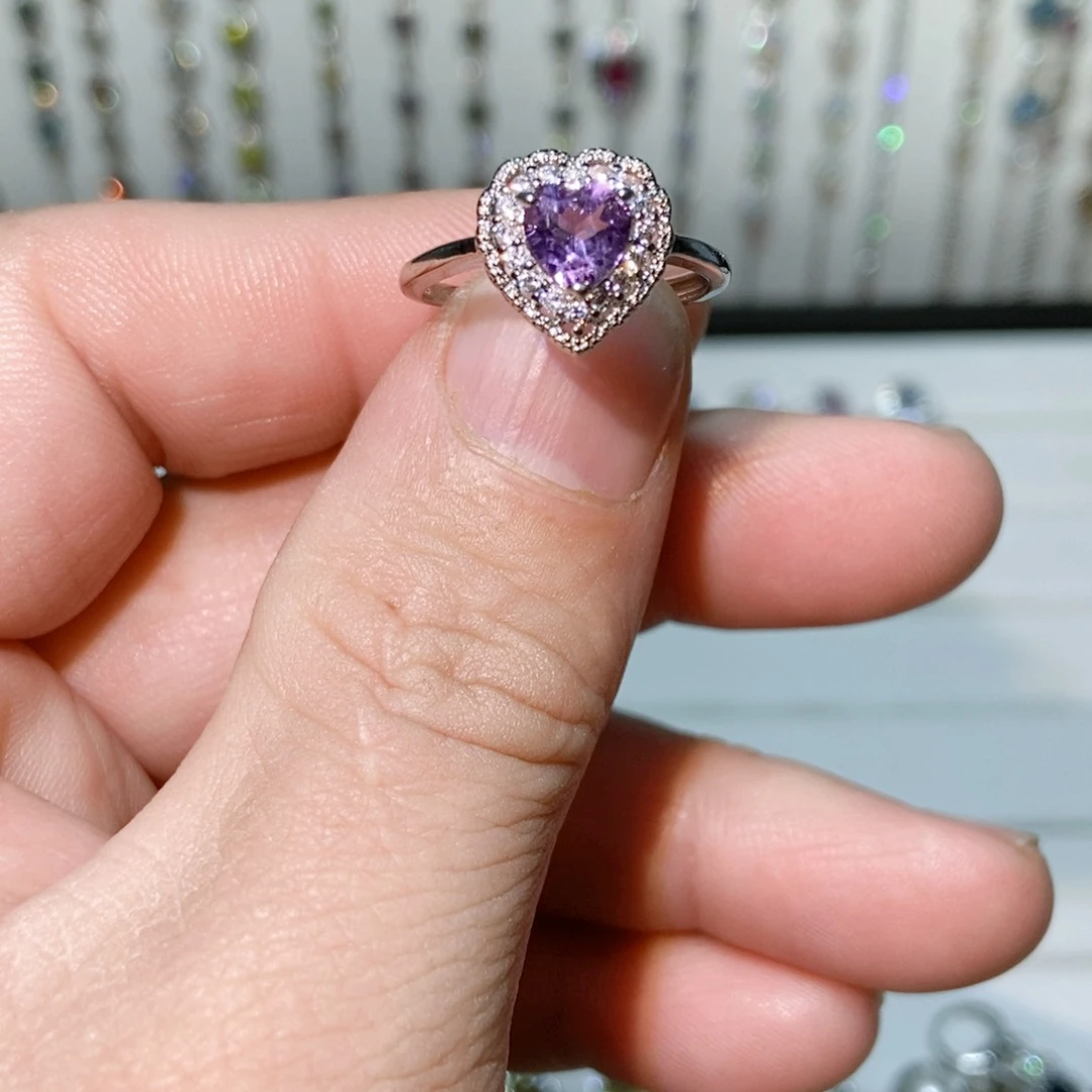 紫晶珠宝半成品银S925镶嵌