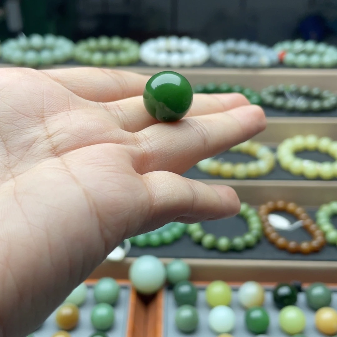 和田玉未镶嵌手链16碧玉