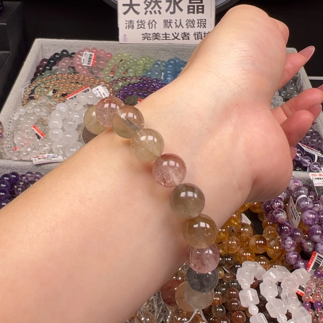 未镶嵌烟晶手链卡10精品糖果彩兔毛1