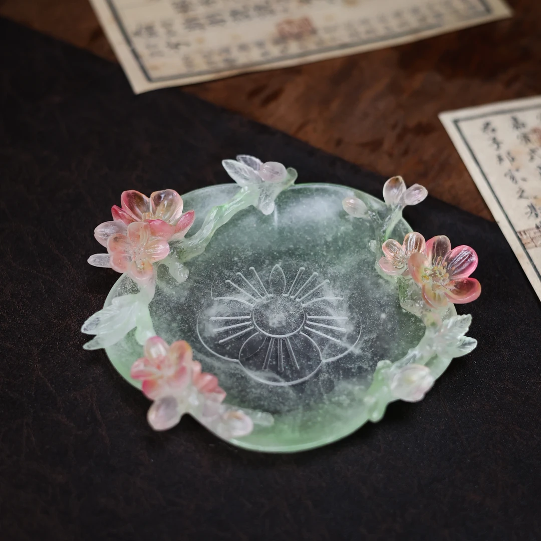 心缘堂| 十二花神-心缘堂-壶承二月梅花 茶道配件（琉璃S068