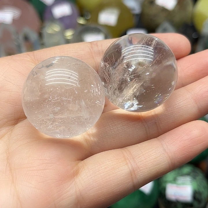 水晶未镶嵌珠宝半成品82克白水晶球
