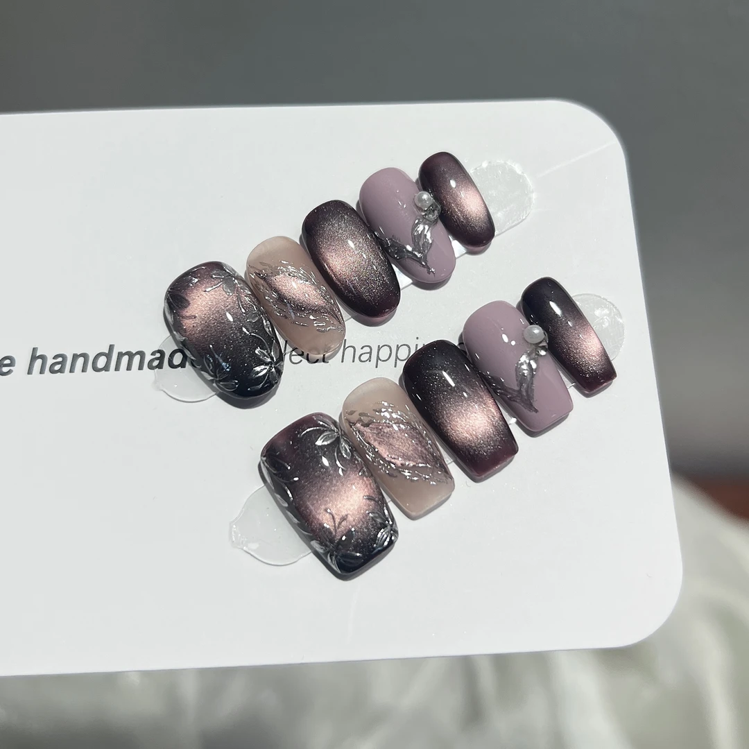 64道果味【魅影莲雾】边雅纯手工定制美甲可拆卸穿戴甲