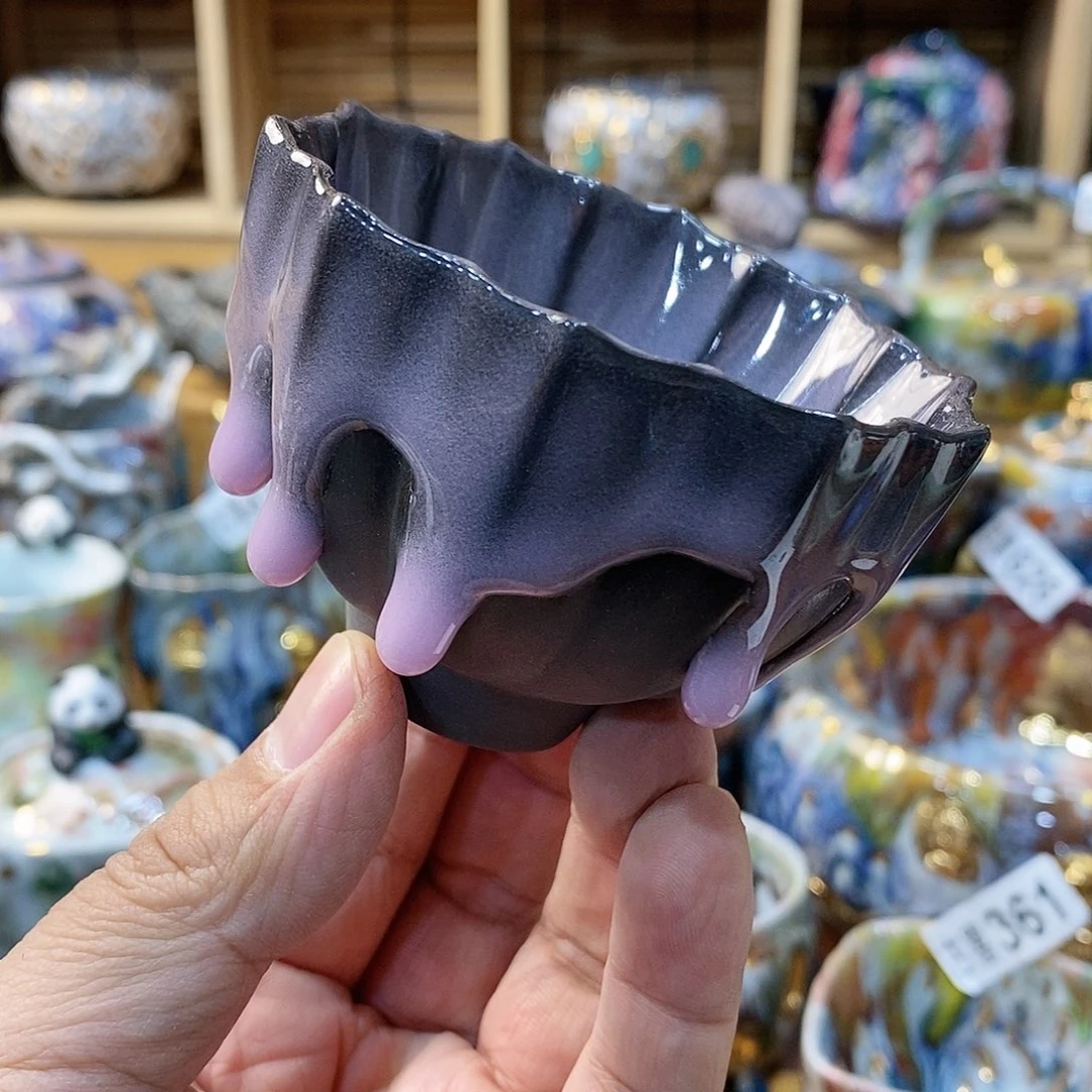 粗陶志野柴烧茶器