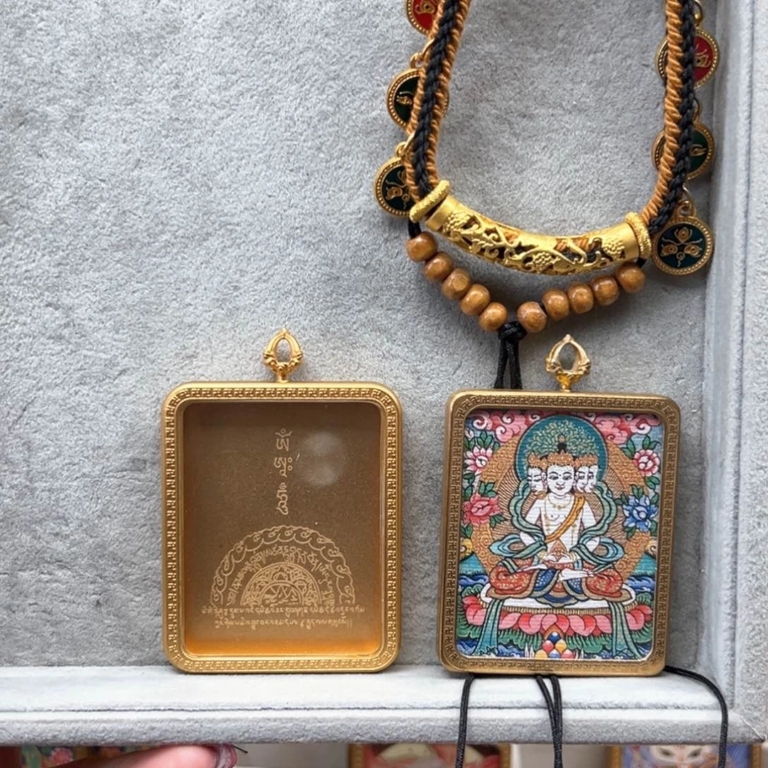 吊坠@**人铜单面大日绳子12